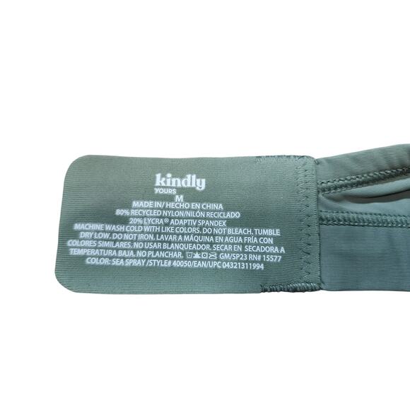 New Kindly Yours Bra Cross Over Hybrid Green Sea Spray Wireless Women's M - Picture 5 of 8